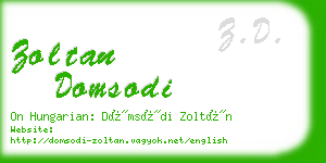 zoltan domsodi business card